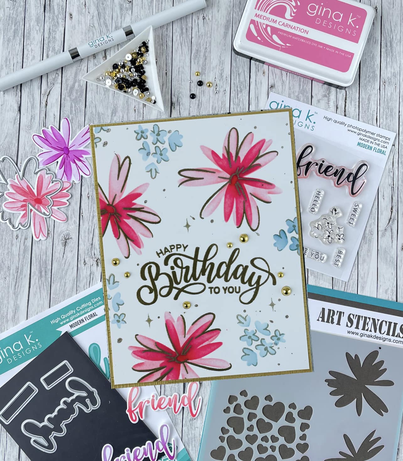 STENCIL- Modern Floral - Image 4