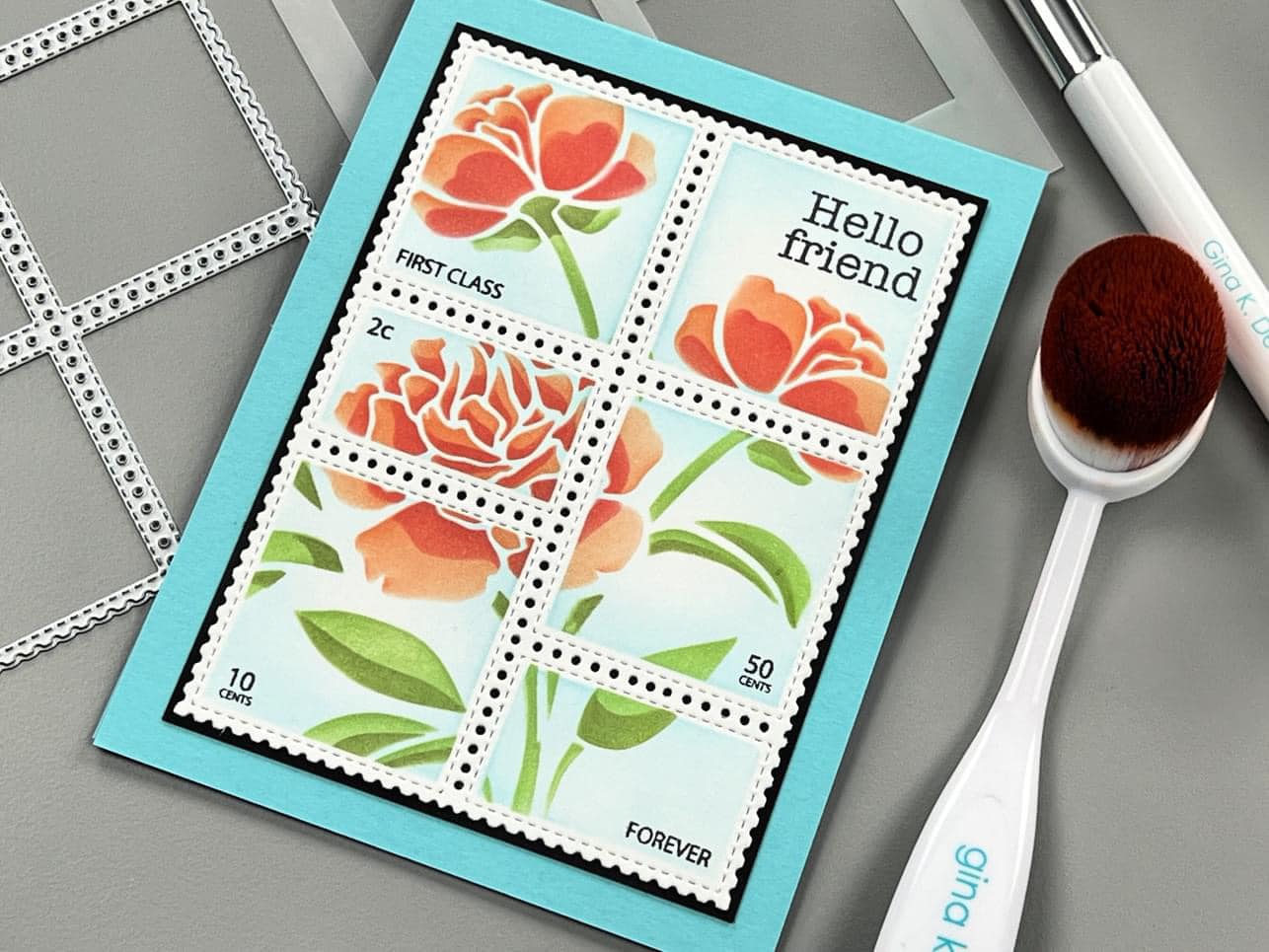 STENCIL- Postage Grid - Image 3