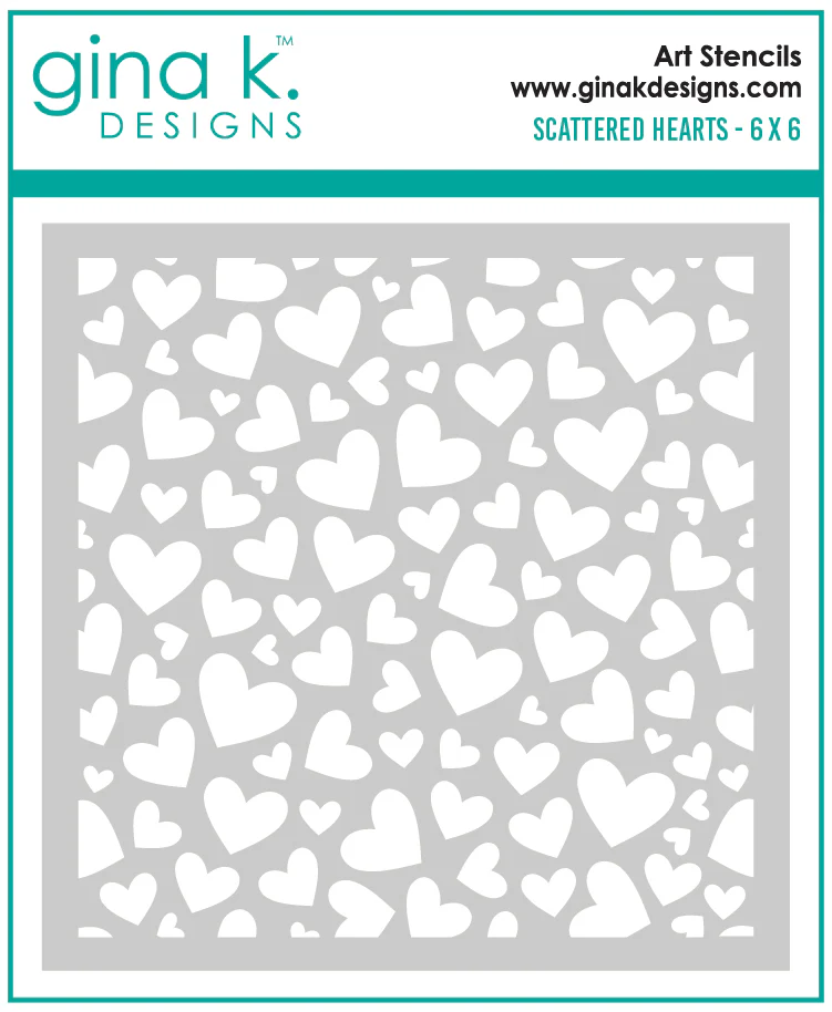 STENCIL- Scattered Hearts
