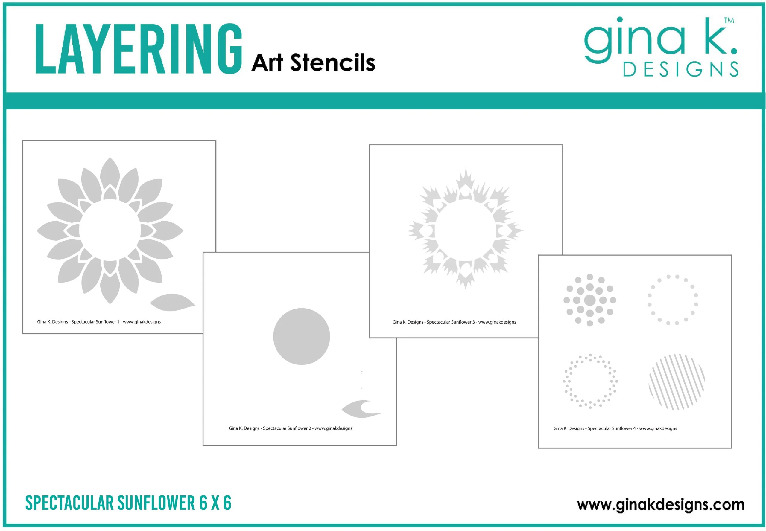 STENCIL- Spectacular Sunflowers Layering Stencil