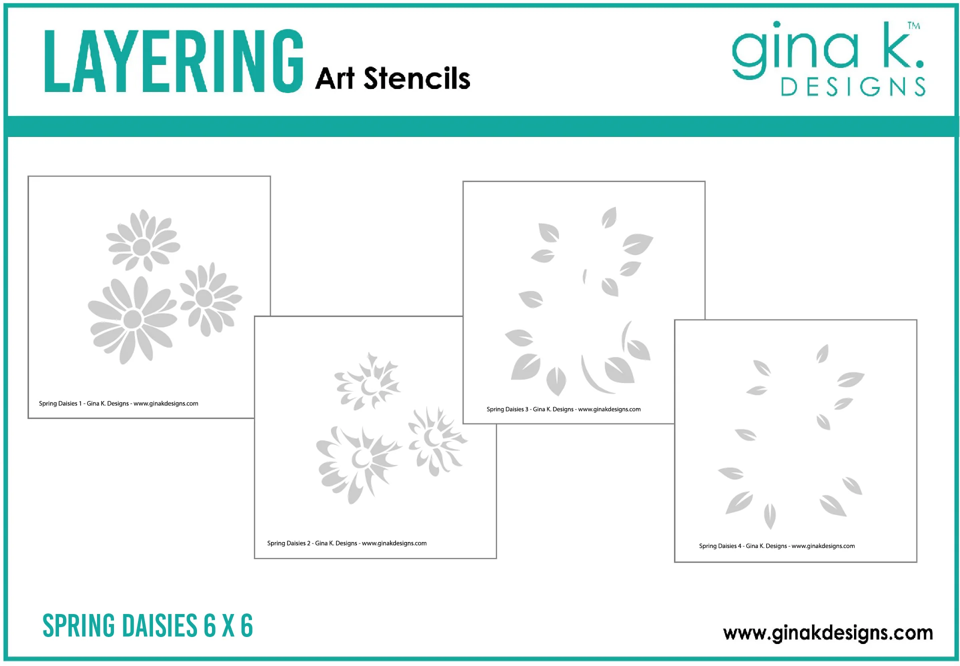 STENCIL- Spring Daisies Layering Stencil
