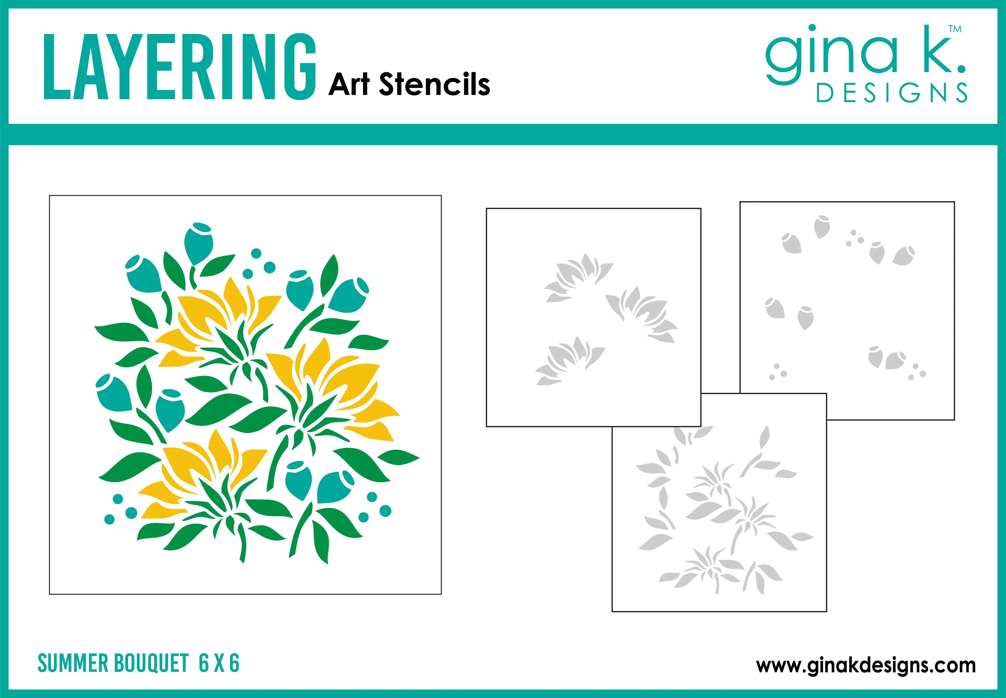 STENCIL- Summer Bouquet Layering Stencil