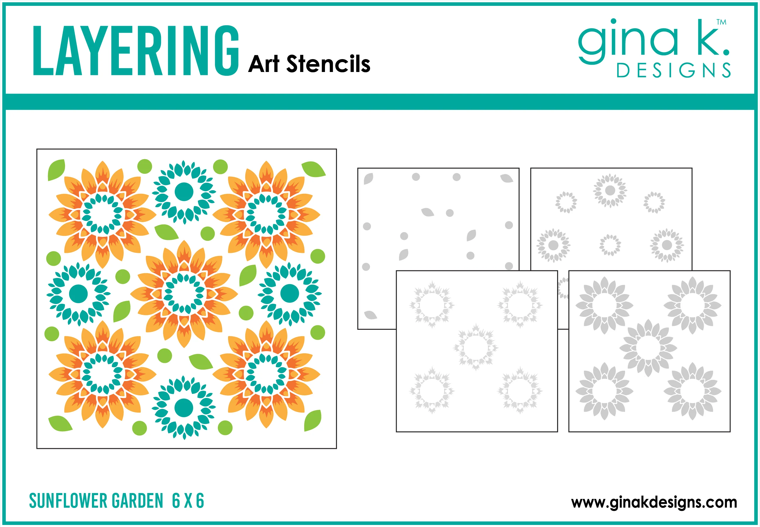 STENCIL- Sunflower Garden