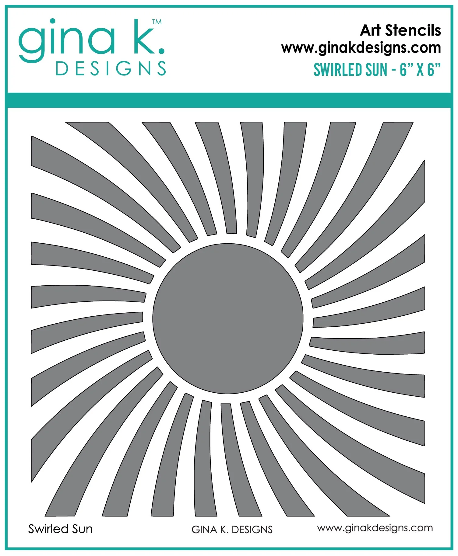 STENCIL- Swirled Sun