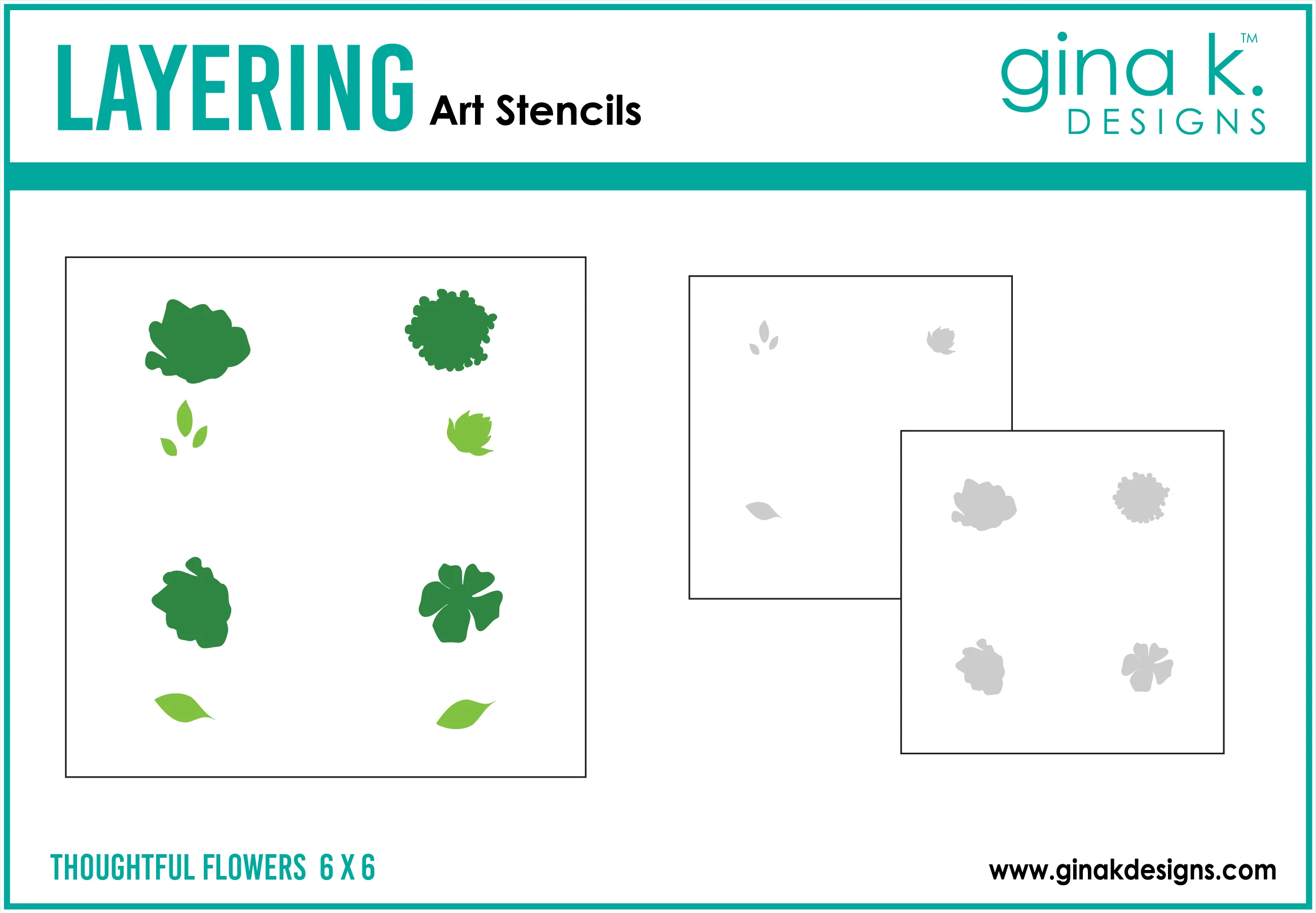 STENCIL- Thoughtful Flowers