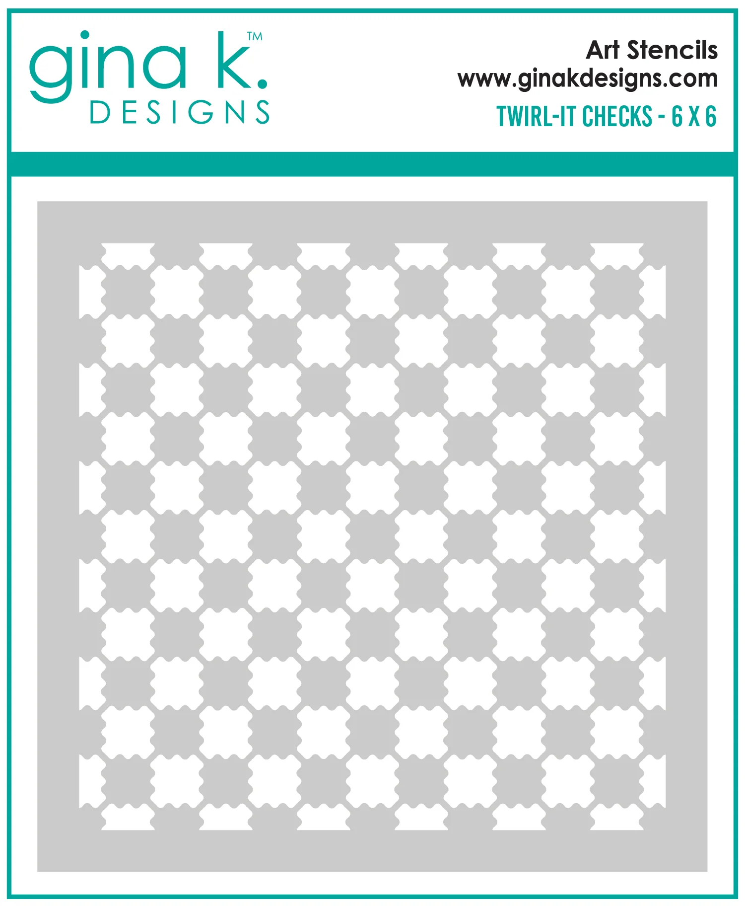 STENCIL- Twirl it Checks