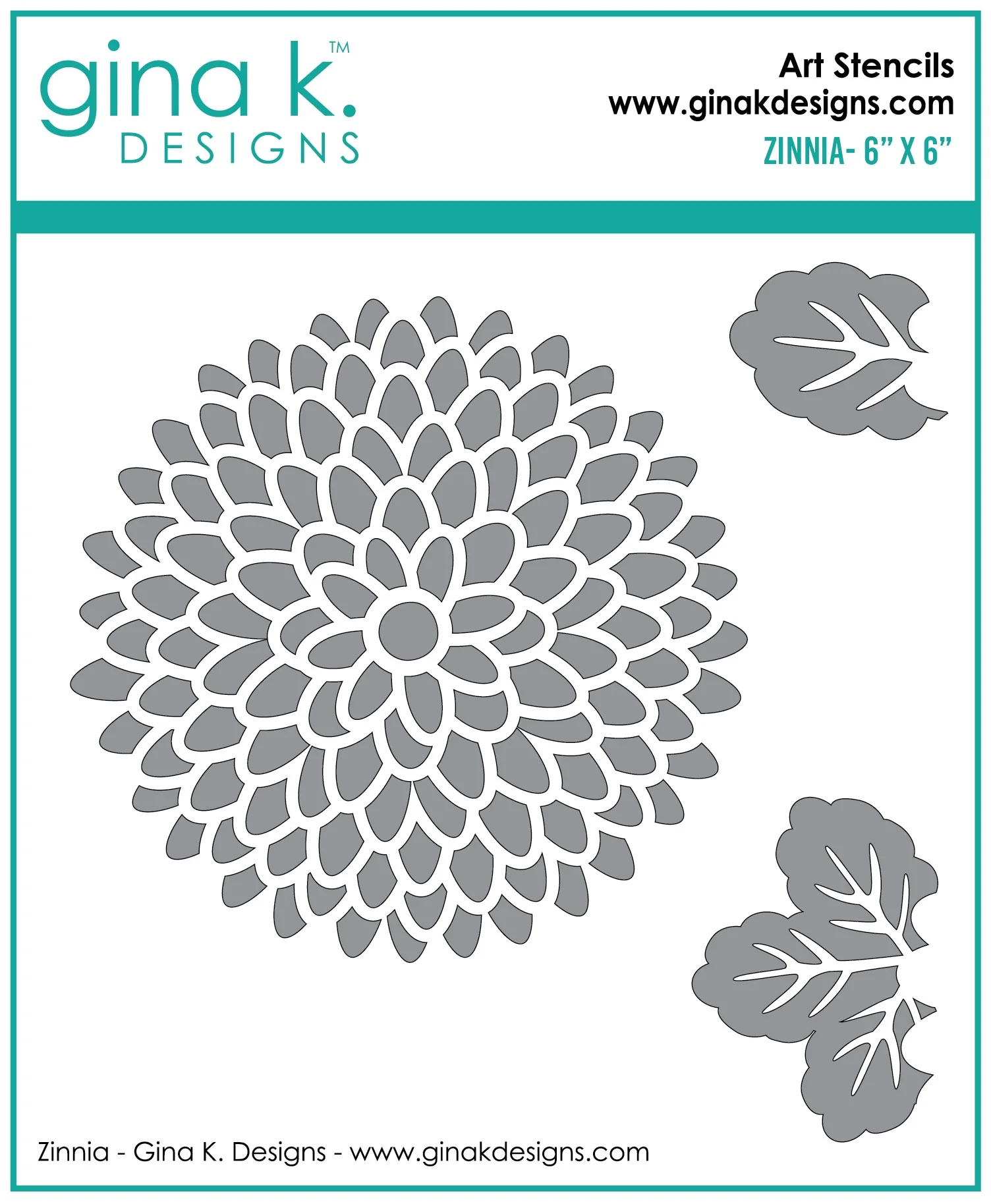 STENCIL- Zinnia