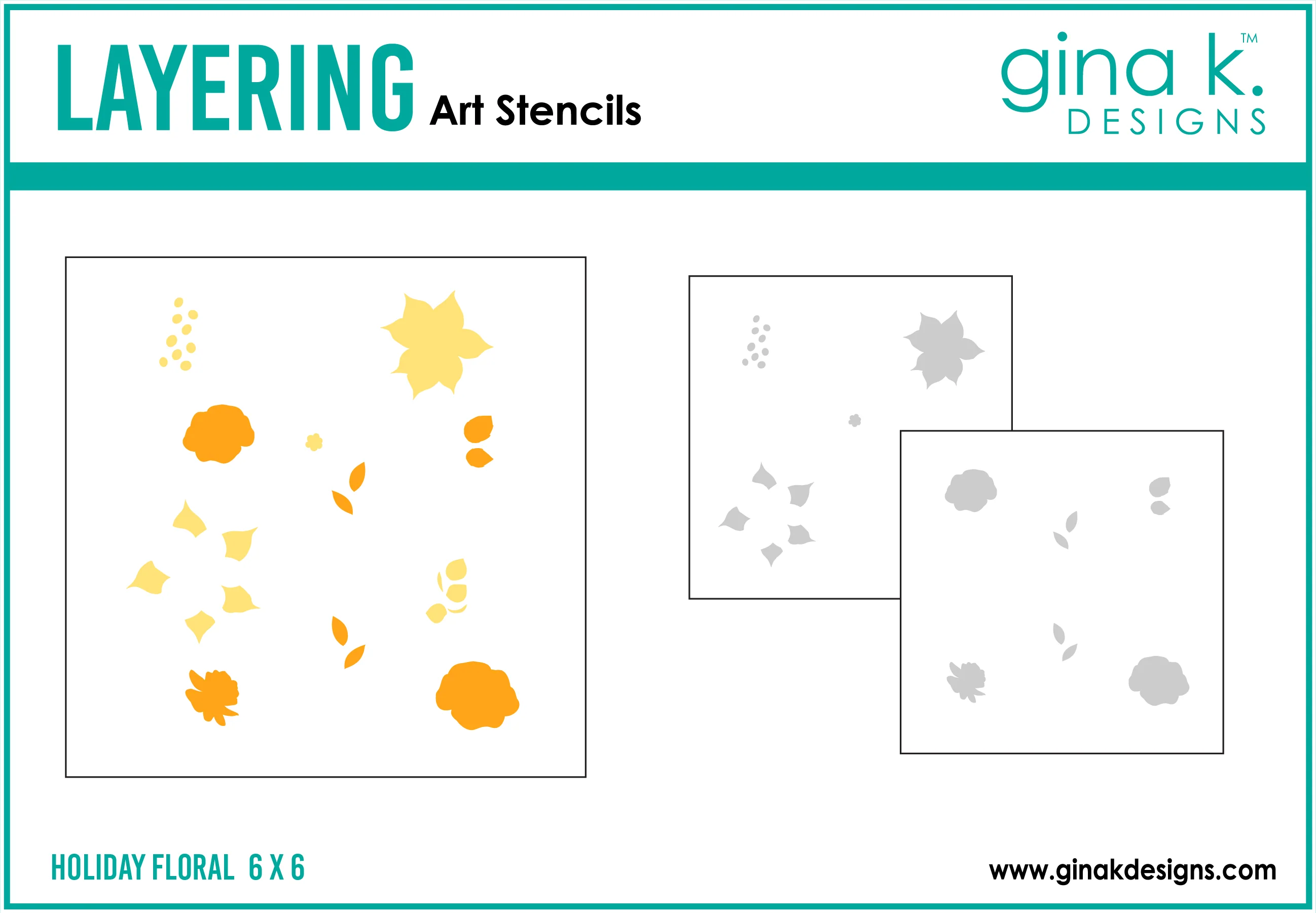 STENCIL- Holiday Floral