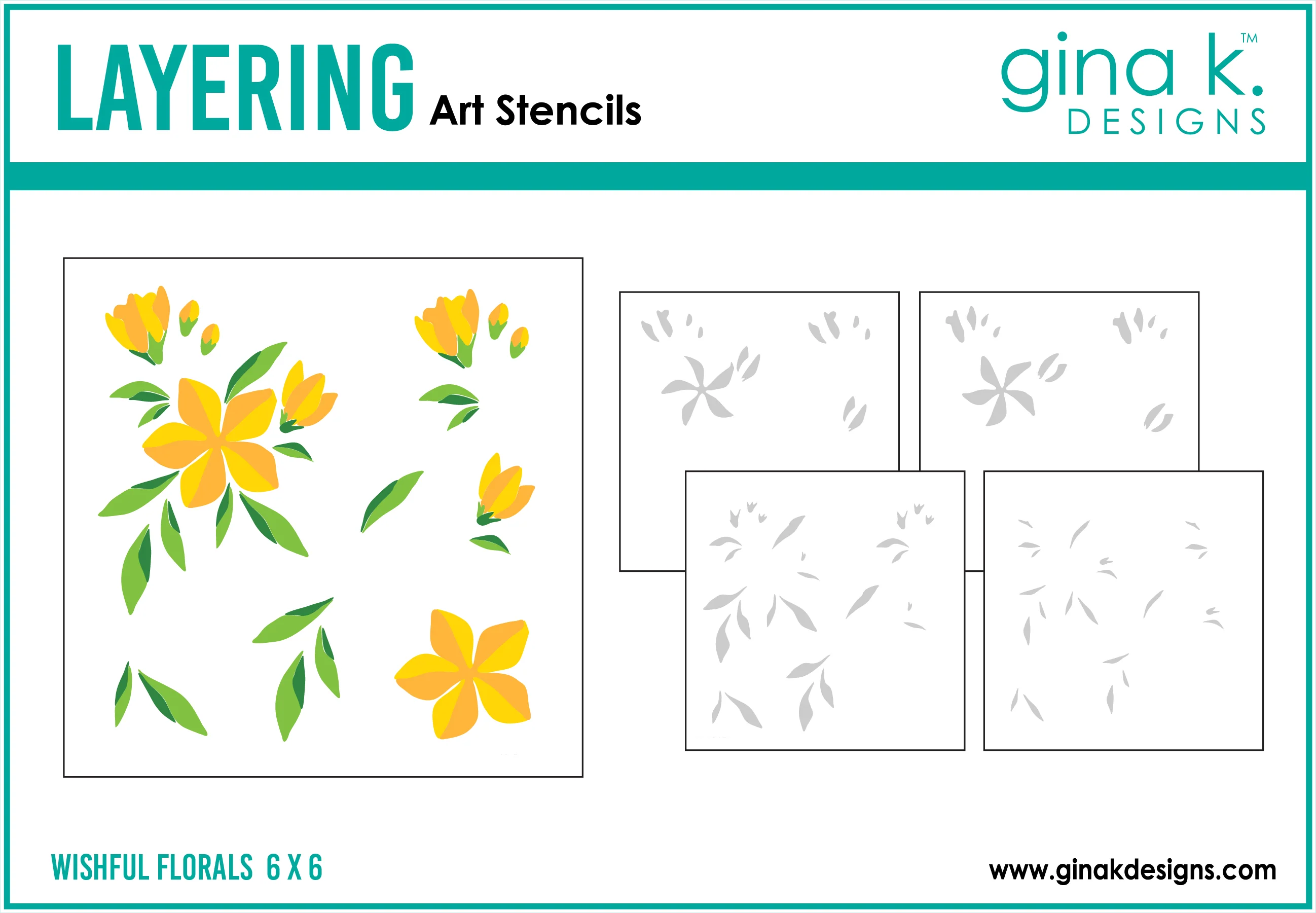 STENCIL- Wishful Florals Layering Stencil